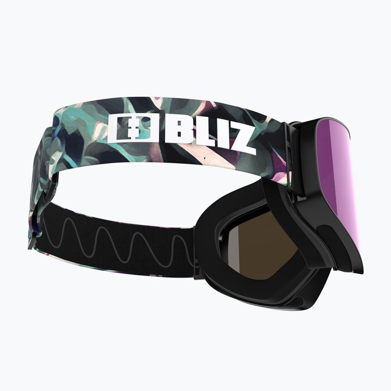 Occhiali da sci Bliz Flow nero/marrone opaco rosa ghiaccio 5
