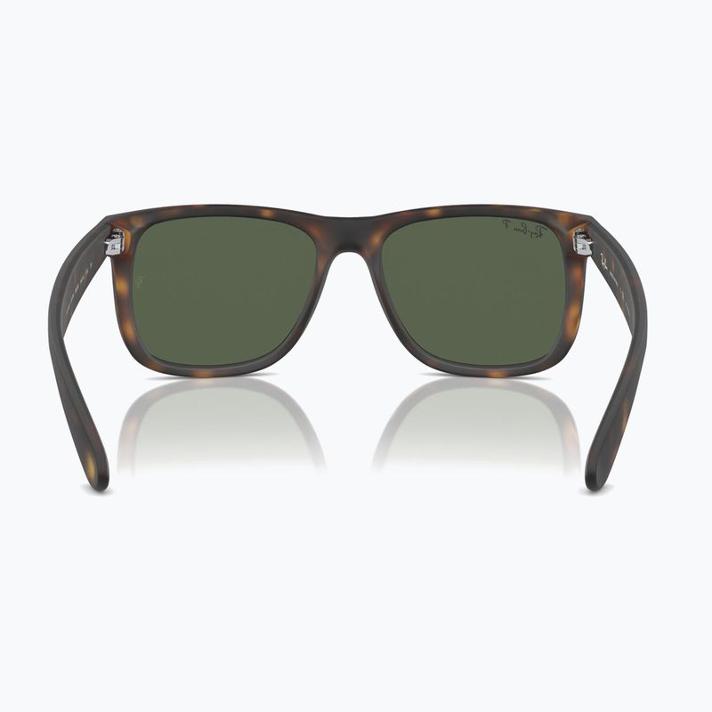 Occhiali da sole Ray-Ban Justin Classic havana/dark green polarized 5