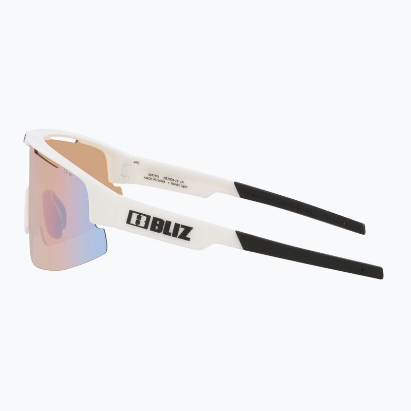 Occhiali da sole Bliz Matrix Nano Optics Nordic Light opaco bianco/corallo/blu arancione multi 5