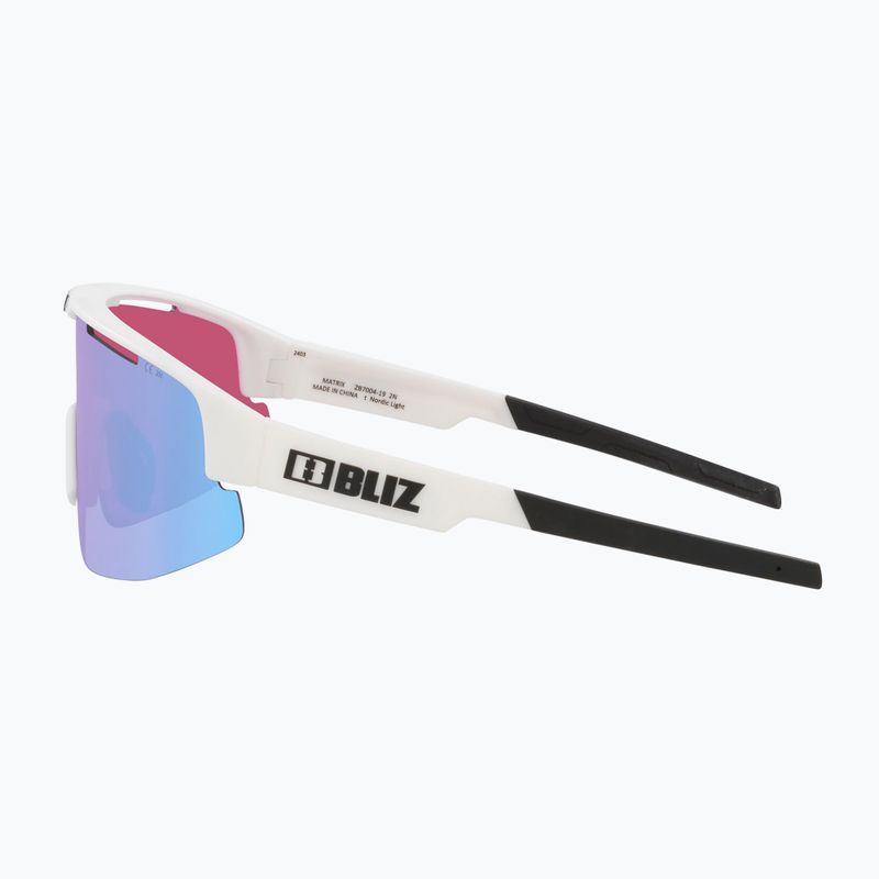 Occhiali da sole Bliz Matrix Nano Optics Nordic Light bianco opaco/begonia/blu viola multi 5