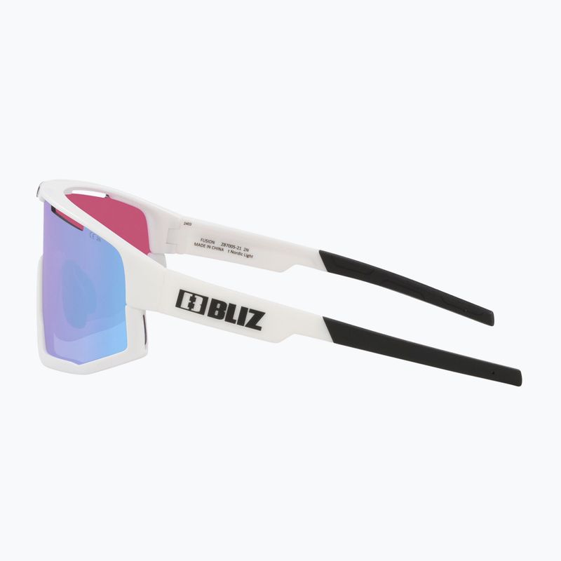 Occhiali da sole Bliz Fusion Nano Optics Nordic Light bianco opaco/ begonia/ viola in blu multi 5