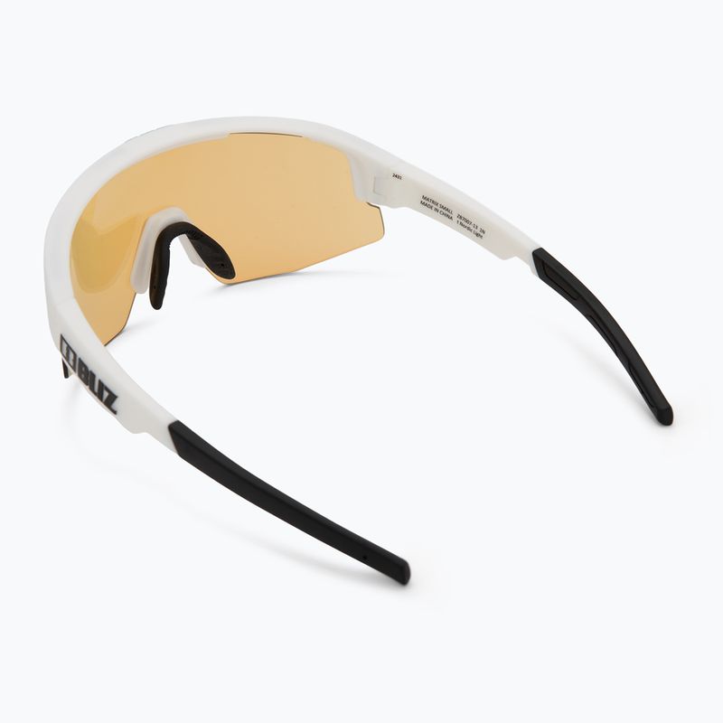 Occhiali da sole Bliz Matrix Small Nano Optics Nordic Light bianco opaco/corallo/blu arancione 2