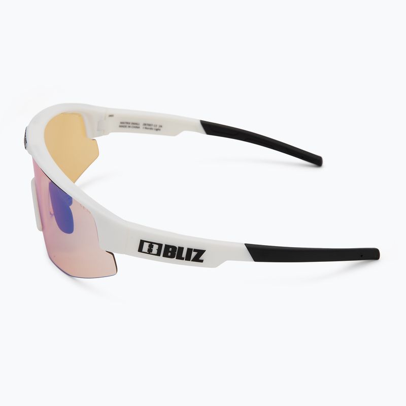 Occhiali da sole Bliz Matrix Small Nano Optics Nordic Light bianco opaco/corallo/blu arancione 4