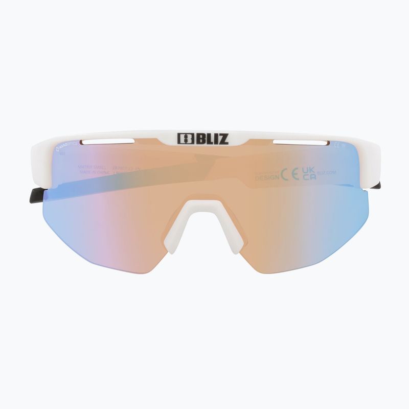 Occhiali da sole Bliz Matrix Small Nano Optics Nordic Light bianco opaco/corallo/blu arancione 2