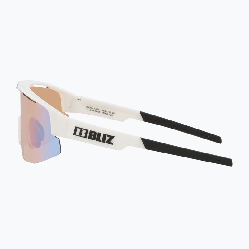 Occhiali da sole Bliz Matrix Small Nano Optics Nordic Light bianco opaco/corallo/blu arancione 5