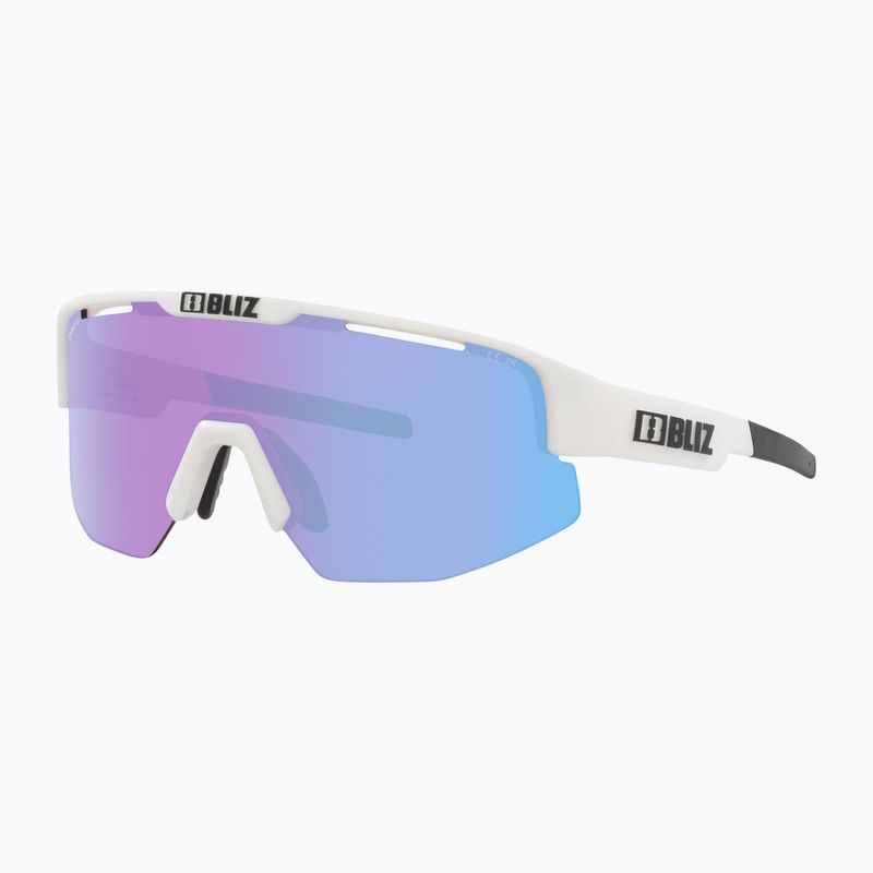 Occhiali da sole Bliz Matrix Small Nano Optics Nordic Light bianco opaco/begonia/blu viola