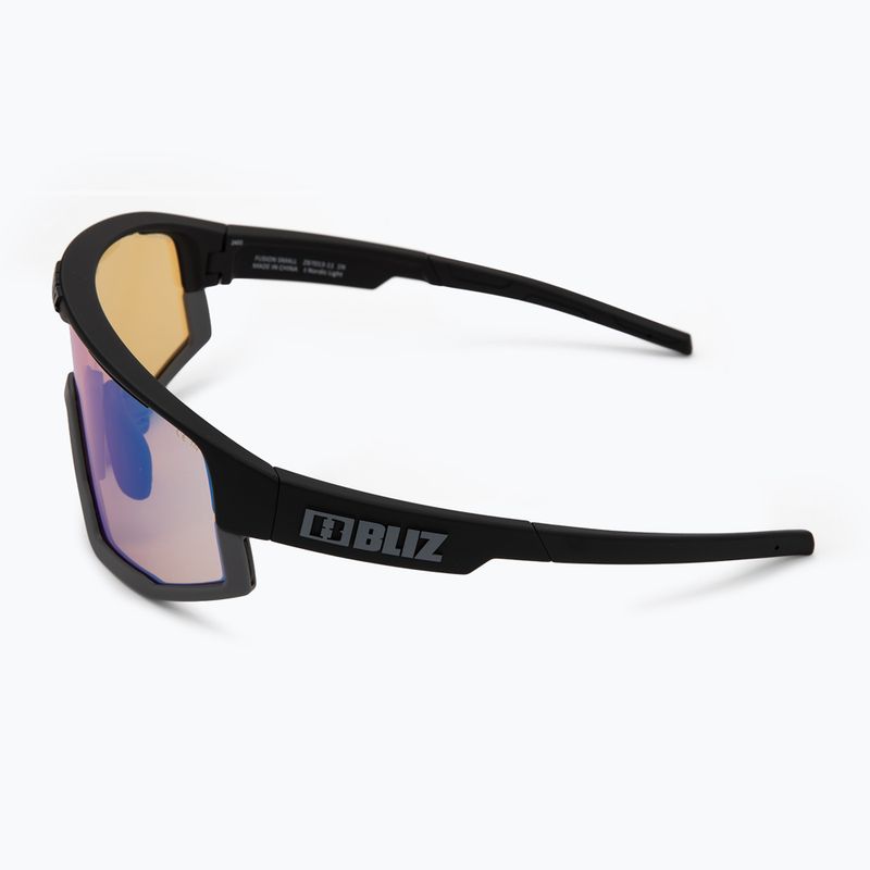 Occhiali da sole Bliz Fusion Small Nano Optics Nordic Light nero opaco/corallo/blu arancione 5
