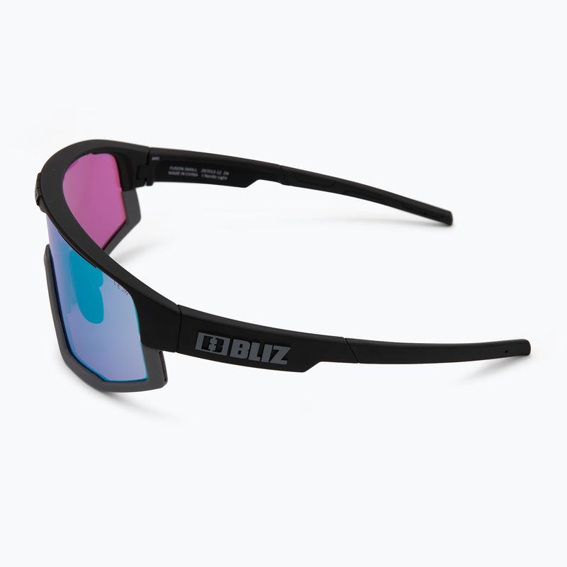 Occhiali da sole Bliz Fusion Small Nano Optics Nordic Light nero opaco/begonia/blu viola 5