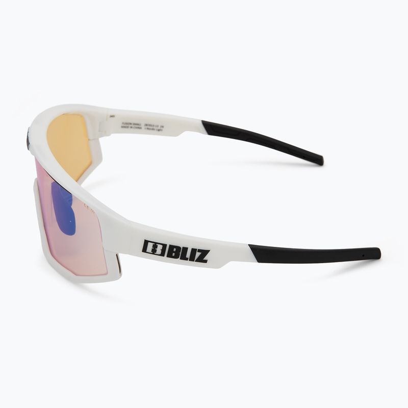 Occhiali da sole Bliz Fusion Small Nano Optics Nordic Light bianco opaco/corallo/blu arancione 5