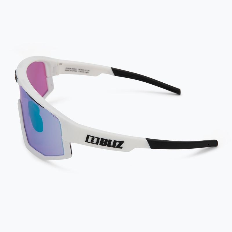 Occhiali da sole Bliz Fusion Small Nano Optics Nordic Light bianco opaco/begonia/blu viola 5