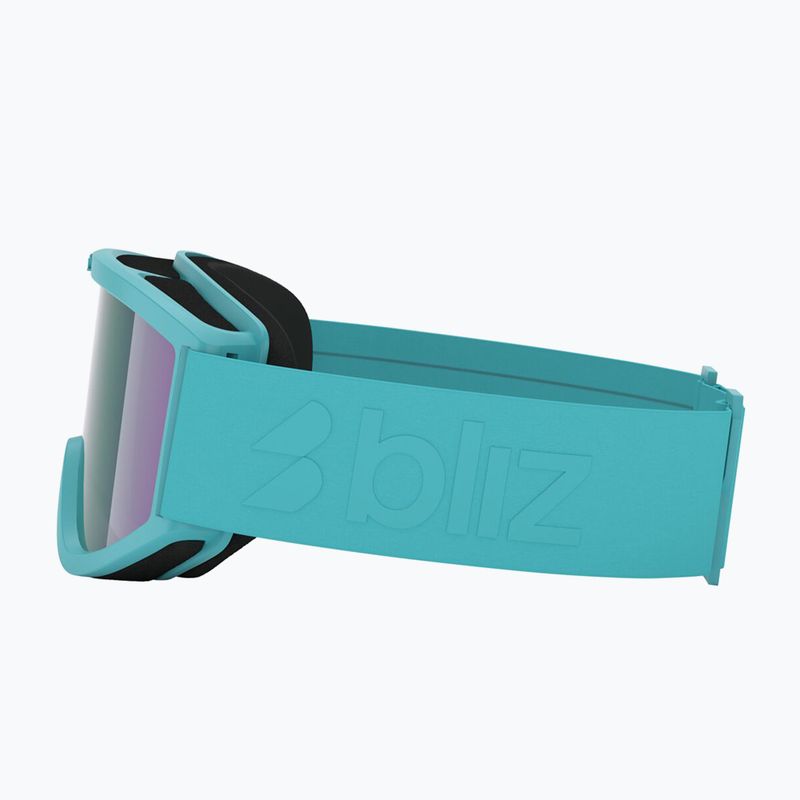 Maschera da sci per bambini Bliz Pixie Jr matte turquoise/brown/green multi 4