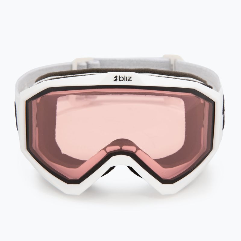 Maschera da sci junior Bliz Liner Jr matte white/pink 2