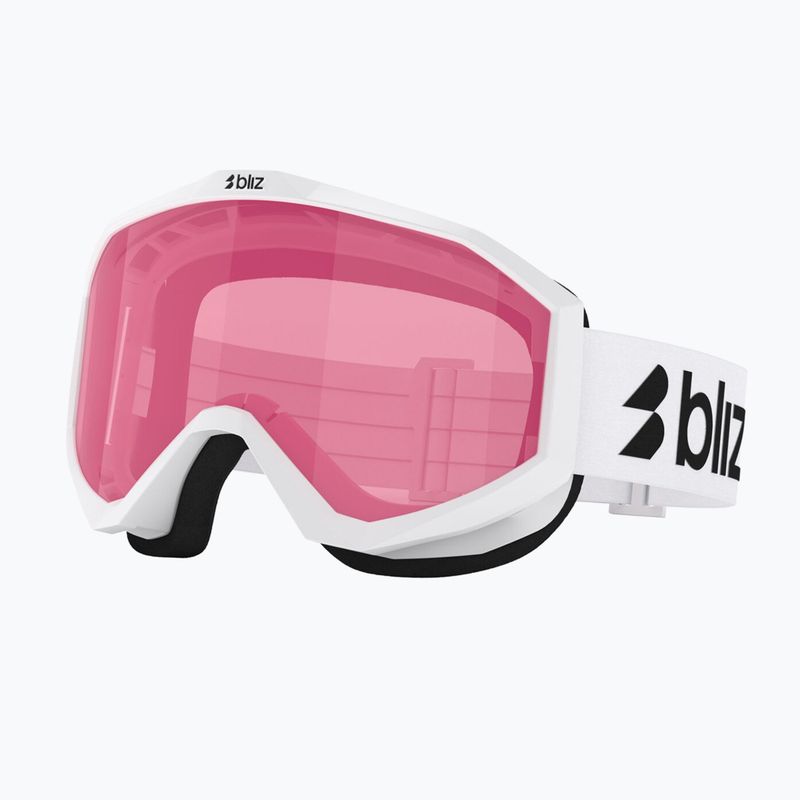 Maschera da sci junior Bliz Liner Jr matte white/pink 5