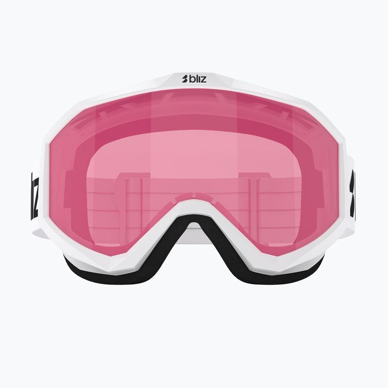 Maschera da sci junior Bliz Liner Jr matte white/pink 6