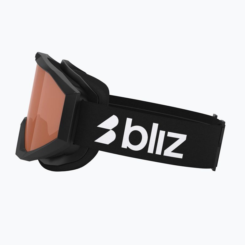 Maschera da sci per bambini Bliz Liner Jr matte black/orange 8