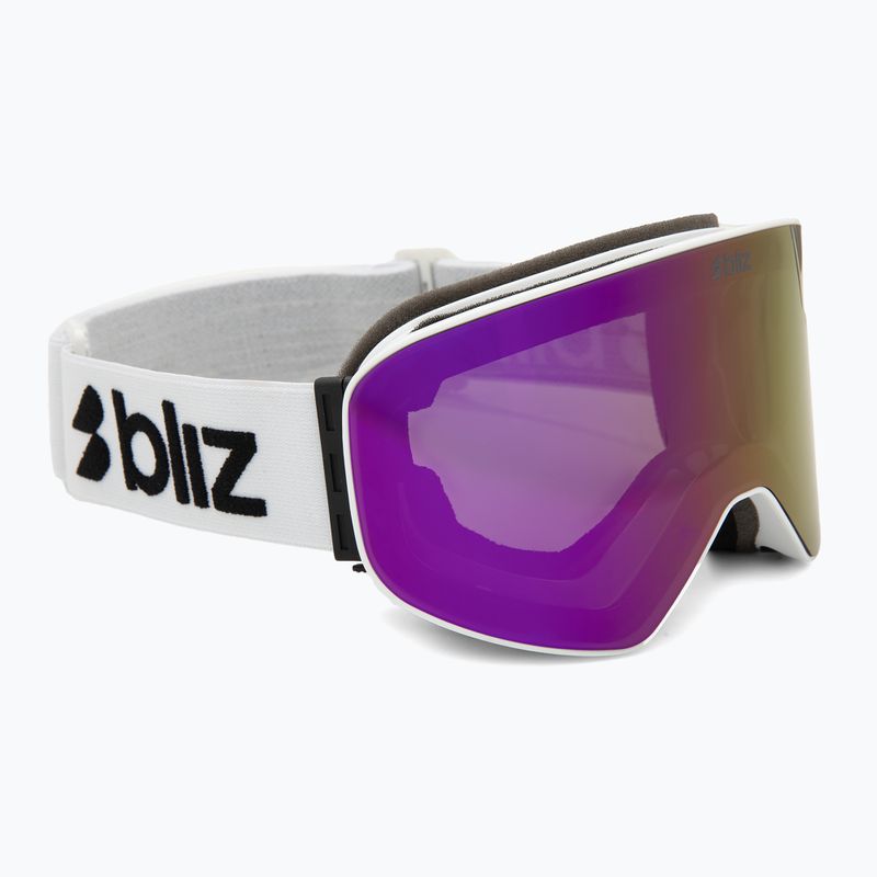 Maschere da sci Bliz Flow matte white/smoke/pink