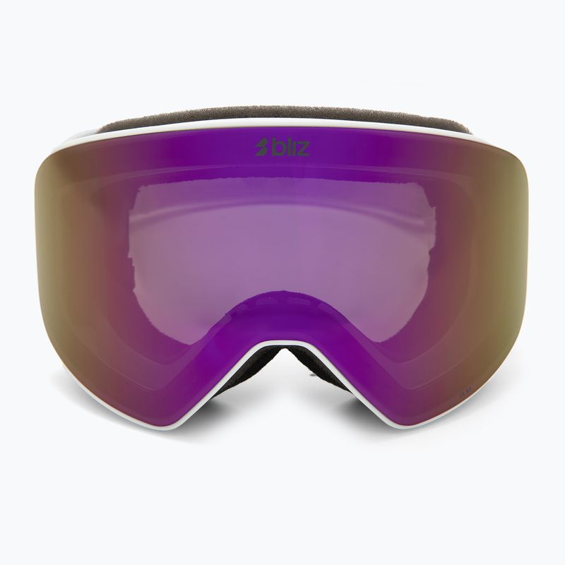 Maschere da sci Bliz Flow matte white/smoke/pink 2