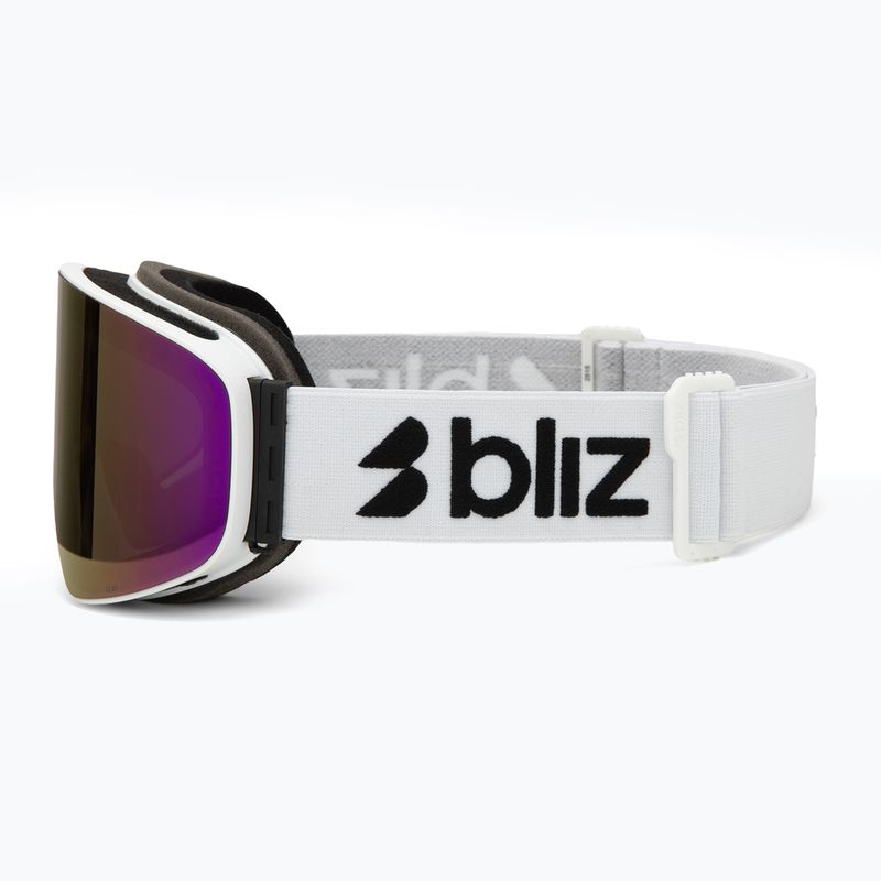 Maschere da sci Bliz Flow matte white/smoke/pink 4