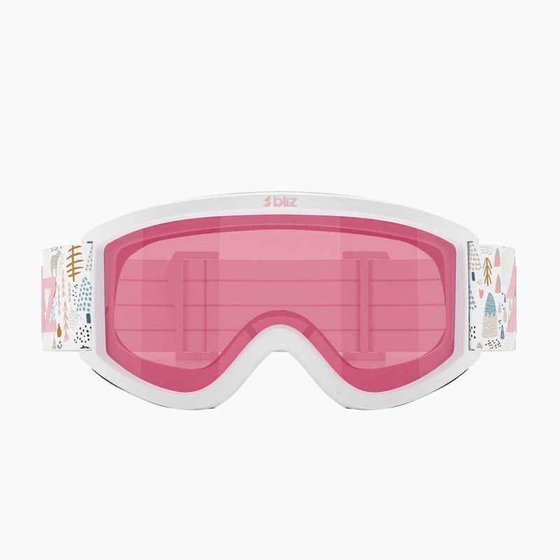 Maschera da sci per bambini Bliz Pixie Jr matte white/pink 2