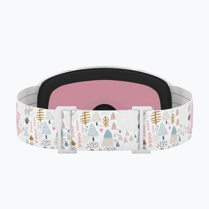 Maschera da sci per bambini Bliz Pixie Jr matte white/pink 3