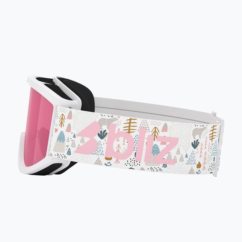 Maschera da sci per bambini Bliz Pixie Jr matte white/pink 4