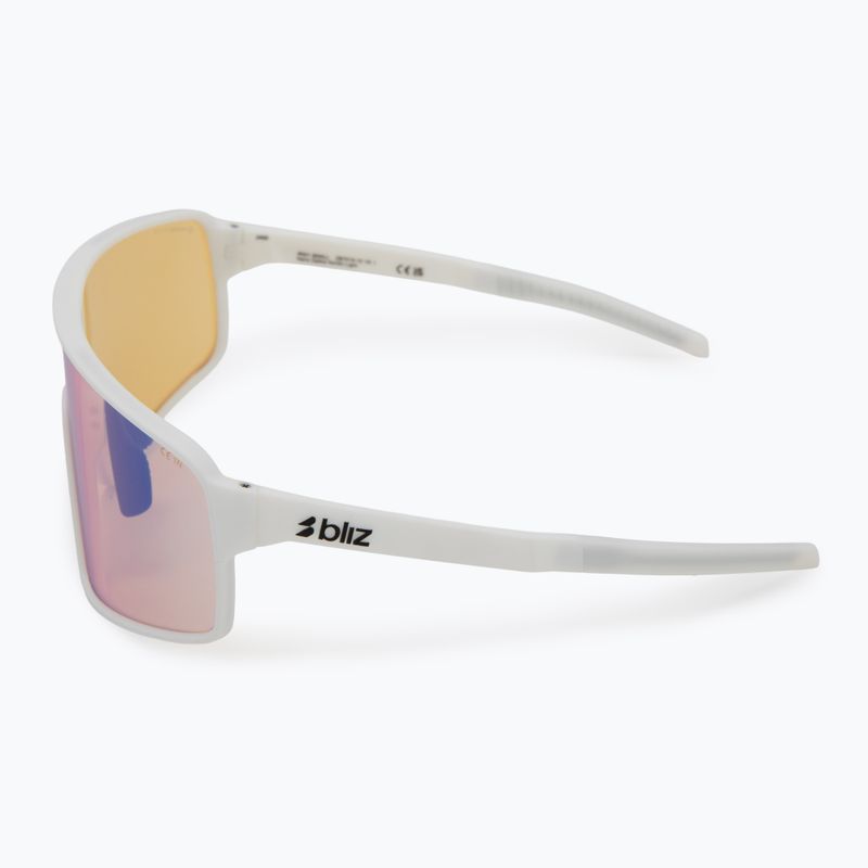 Occhiali da sole Bliz P001S Nano Optics Nordic Light bianco opaco/corallo/blu arancione multi 4