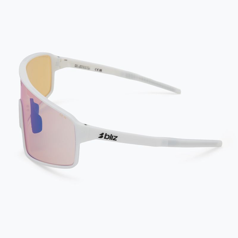Occhiali da sole Bliz P001 Nano Optics Nordic Light bianco opaco/corallo/blu arancione multi 4