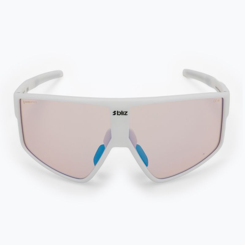 Occhiali da sole Bliz P002S Nano Optics Nordic Light bianco opaco/corallo/blu arancione multi 3
