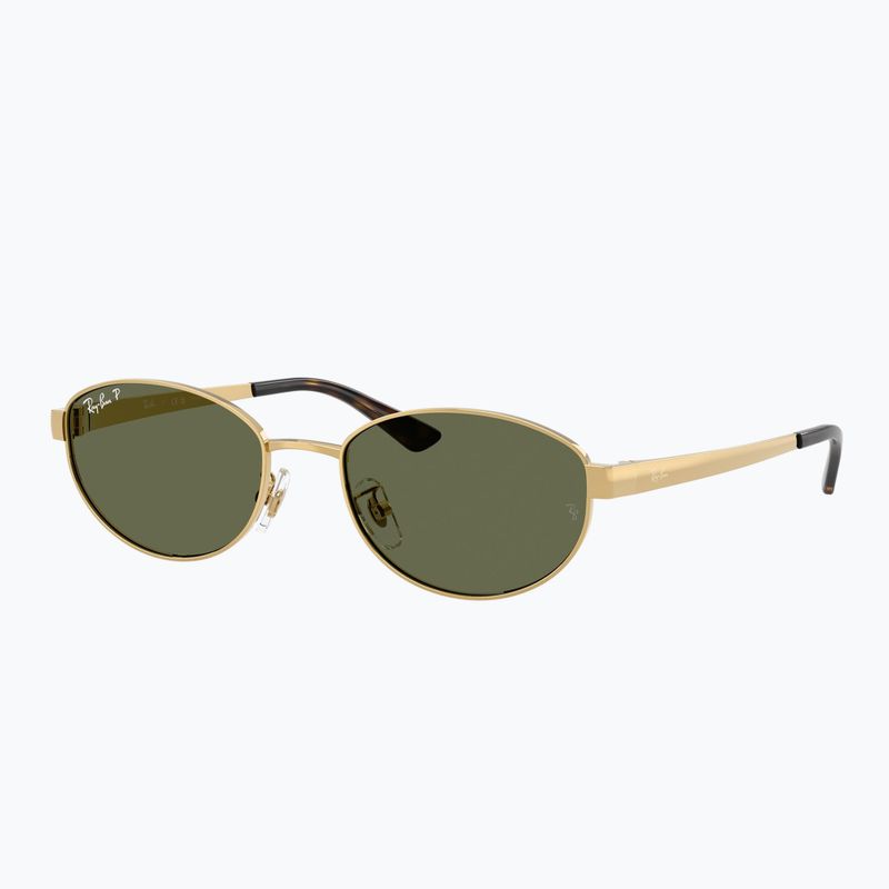 Occhiali da sole Ray-Ban RB3774D arista gold/dark green polarized 4