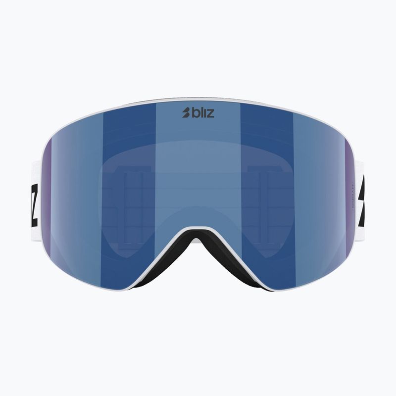 Maschera da sci Bliz Flow matte white/brown/blue multi 2