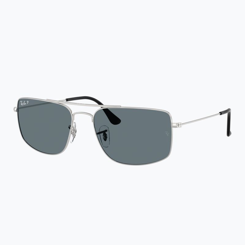 Occhiali da sole Ray-Ban Explorer III silver/dark blue polarized 4