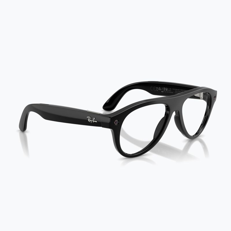 Occhiali con telecamera Ray-Ban Meta Aviator shiny black/trs g. green 4