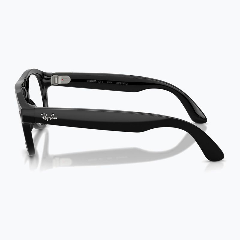 Occhiali con telecamera Ray-Ban Meta Aviator shiny black/trs g. green 5