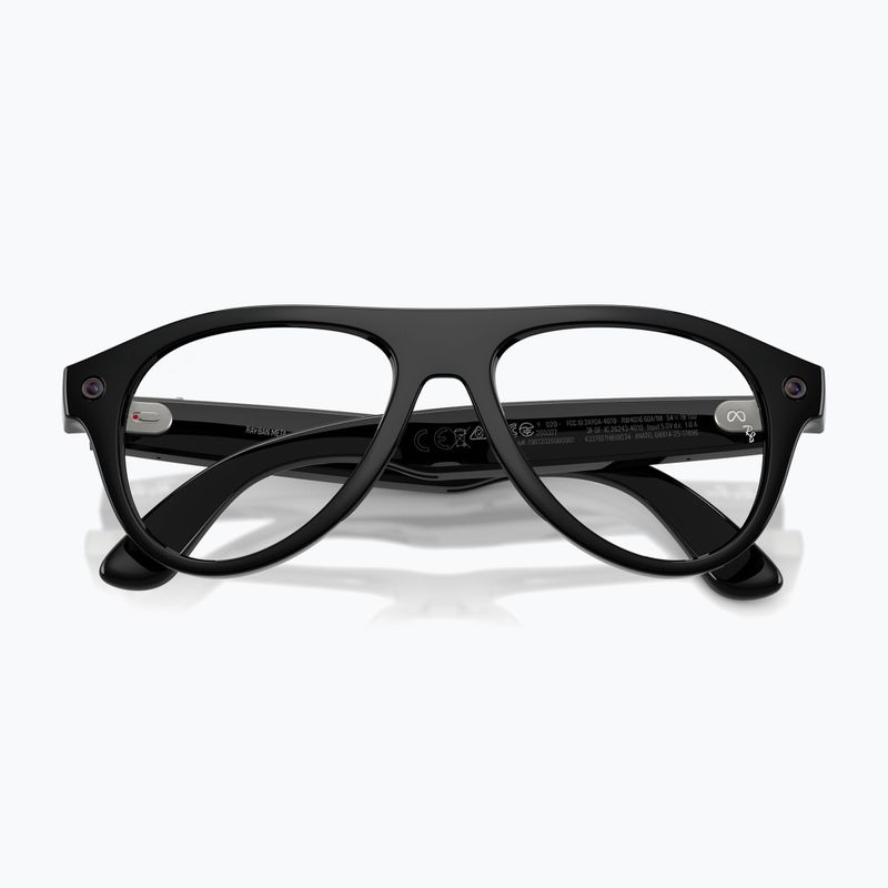 Occhiali con telecamera Ray-Ban Meta Aviator shiny black/trs g. green 6