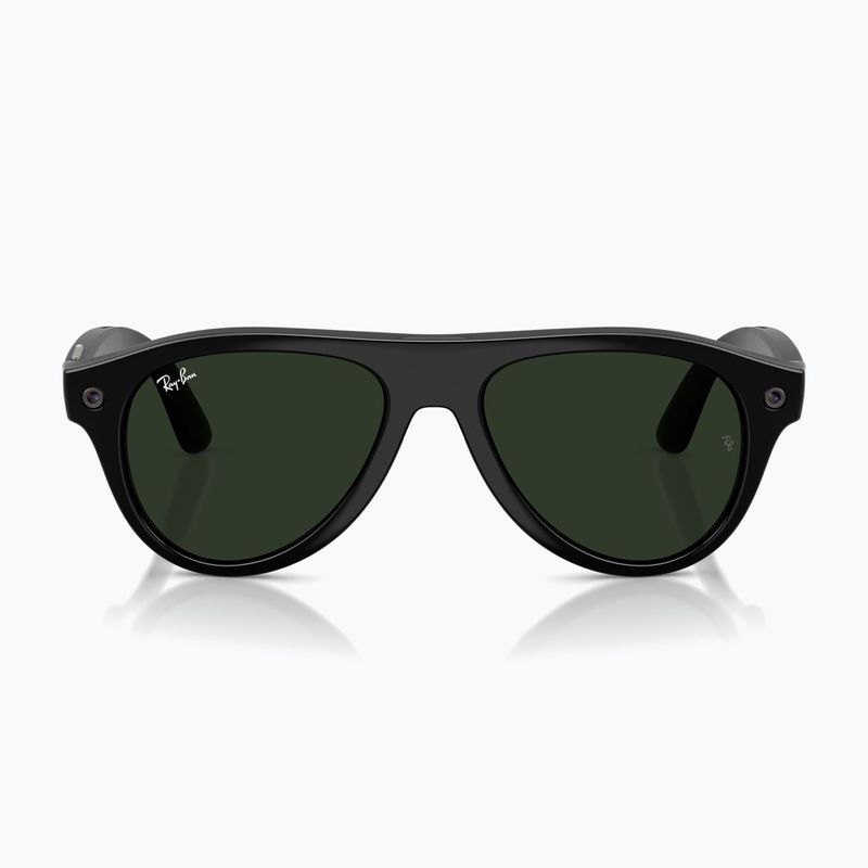 Occhiali con telecamera Ray-Ban Meta Aviator shiny black/trs g. green 7