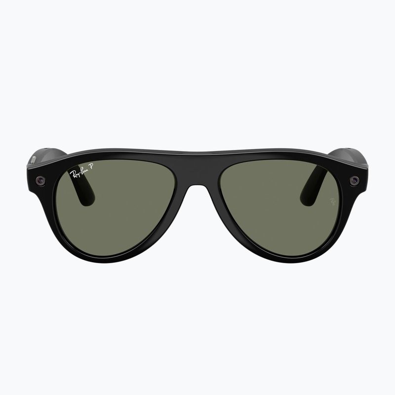 Occhiali con telecamera Ray-Ban Meta Aviator shiny black/g15 green polar 2