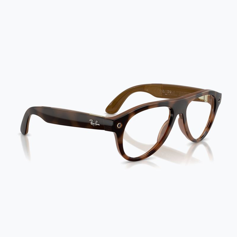 Occhiali con telecamera Ray-Ban Meta Aviator havana/trs brown 4