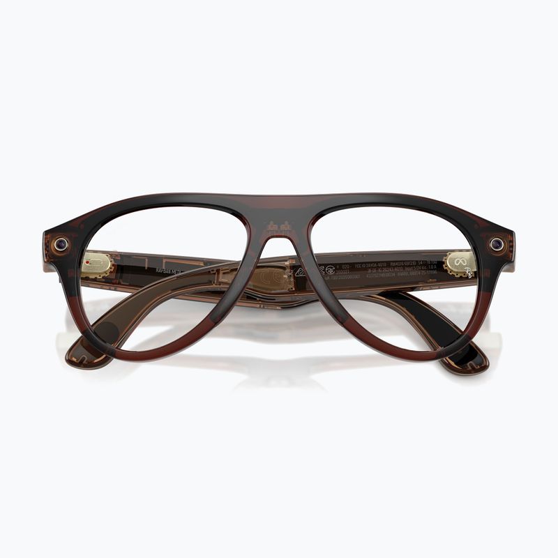 Occhiali con telecamera Ray-Ban Meta Aviator transp. umber/trs jade 6