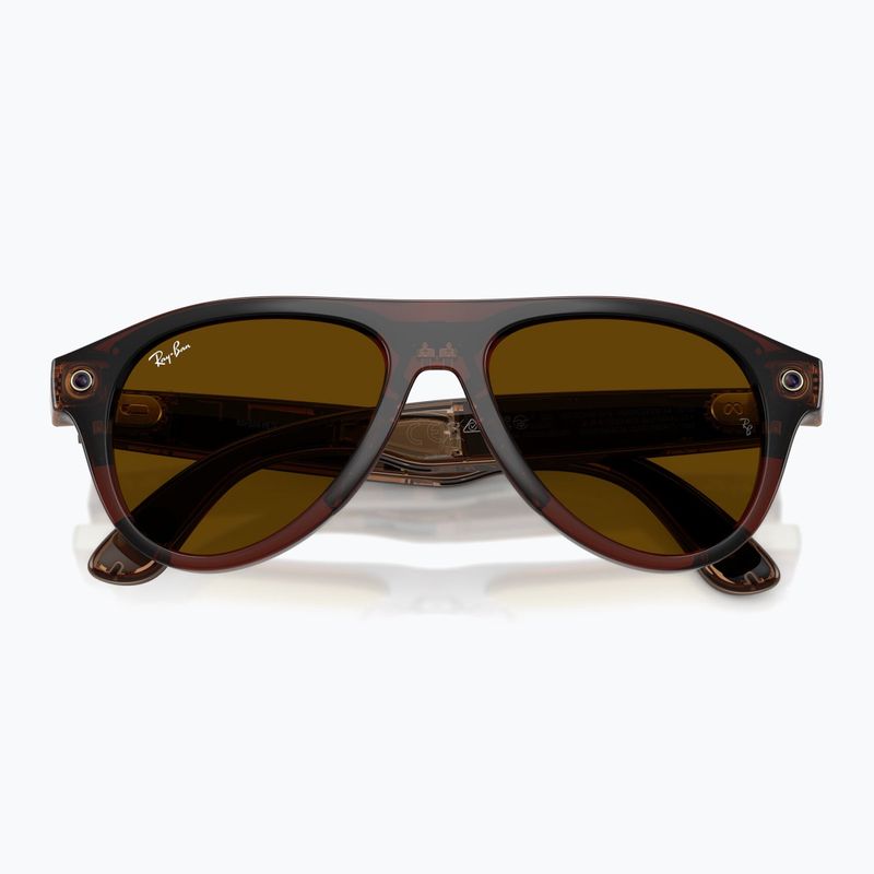 Occhiali con telecamera Ray-Ban Meta Aviator transp. umber/trs jade 9