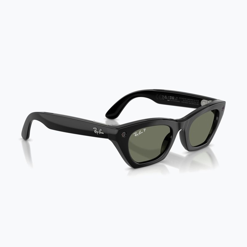 Occhiali con telecamera Ray-Ban Meta Zena shiny black/g15 green polar 4