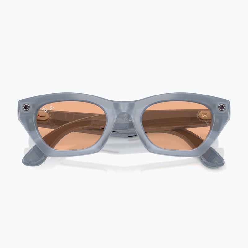 Occhiali con telecamera Ray-Ban Meta Zena milky grey lilac/trs copper 9