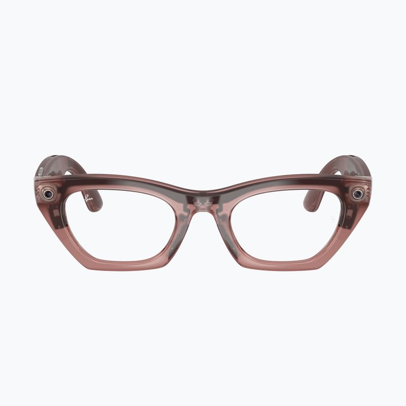 Occhiali con telecamera Ray-Ban Meta Zena milky pink blush/trs grey 2