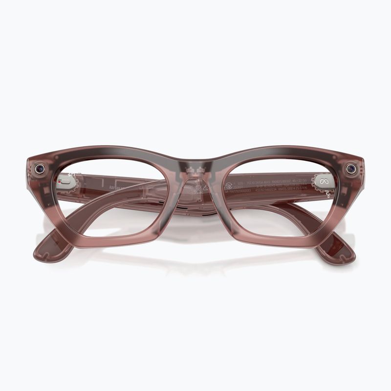 Occhiali con telecamera Ray-Ban Meta Zena milky pink blush/trs grey 3