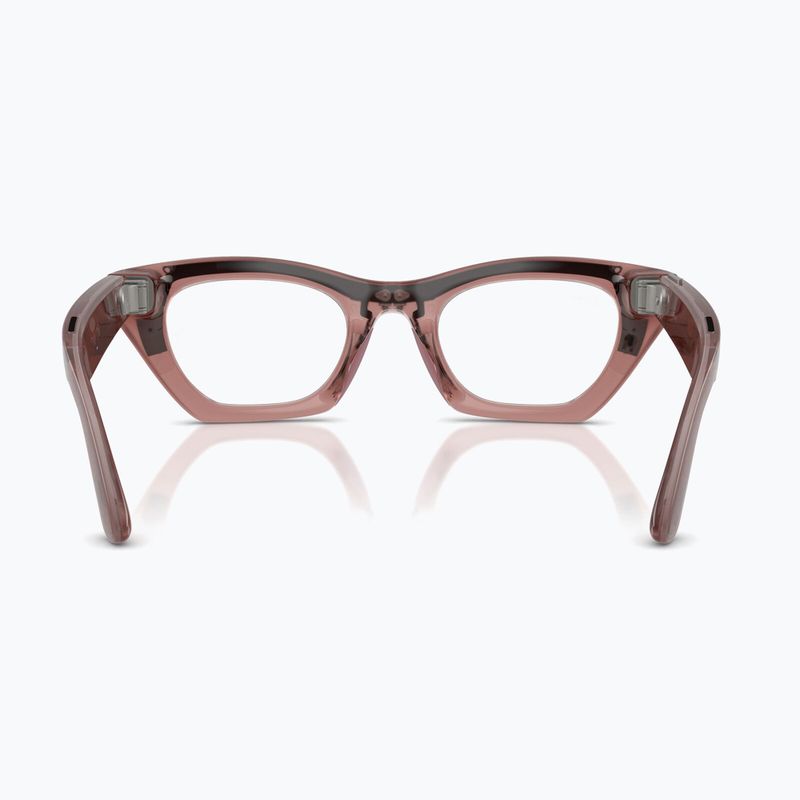 Occhiali con telecamera Ray-Ban Meta Zena milky pink blush/trs grey 4