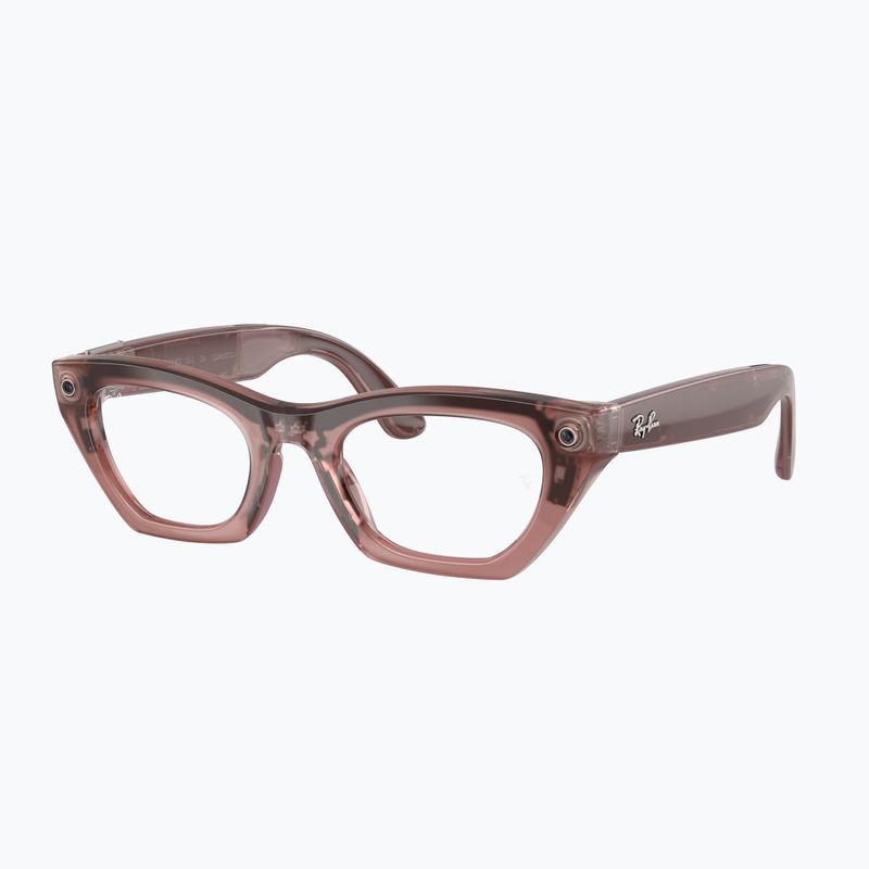Occhiali con telecamera Ray-Ban Meta Zena milky pink blush/trs grey 5