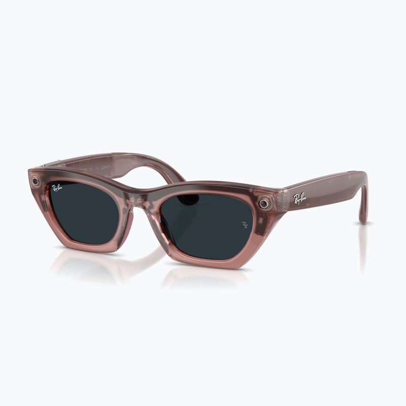 Occhiali con telecamera Ray-Ban Meta Zena milky pink blush/trs grey 7