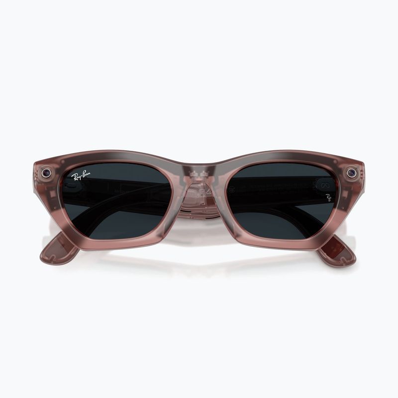Occhiali con telecamera Ray-Ban Meta Zena milky pink blush/trs grey 8