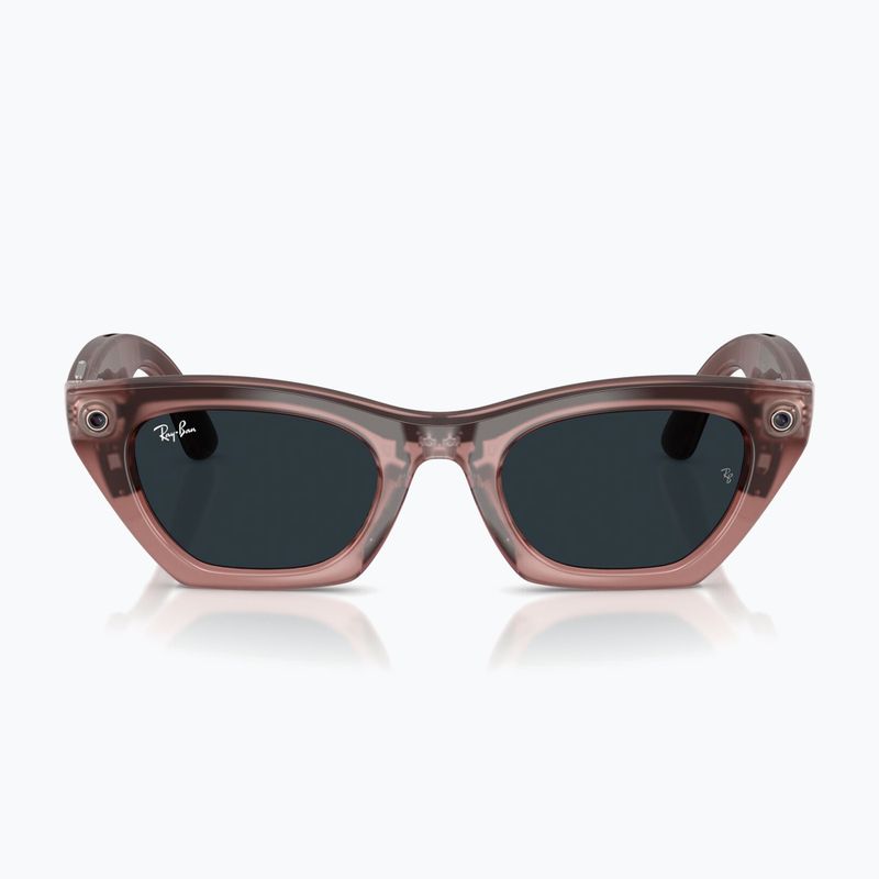 Occhiali con telecamera Ray-Ban Meta Zena milky pink blush/trs grey 9