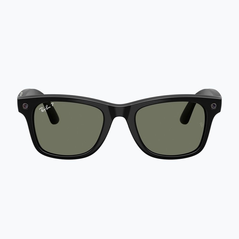 Occhiali con telecamera Ray-Ban Meta Wayfarer shiny black/g15 green polar 2