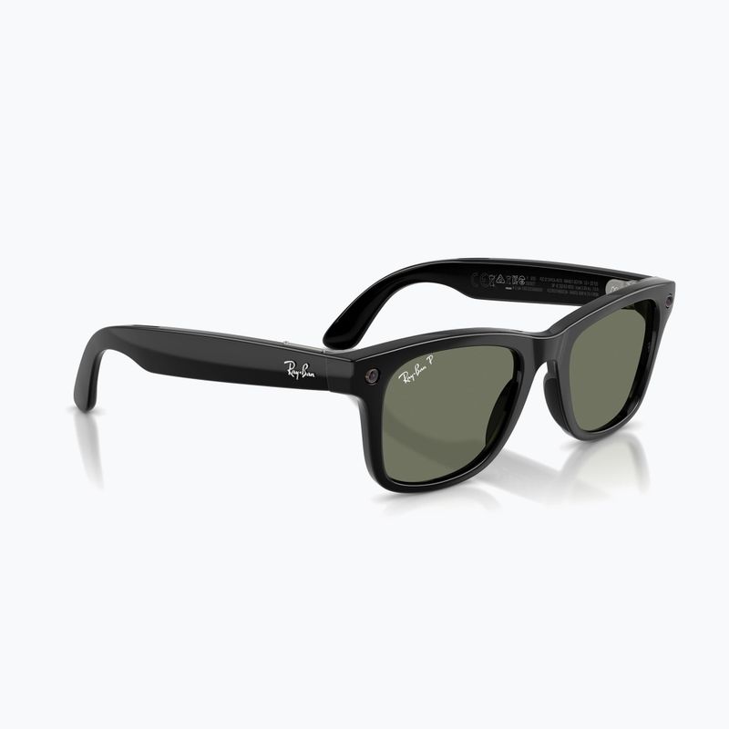 Occhiali con telecamera Ray-Ban Meta Wayfarer shiny black/g15 green polar 4